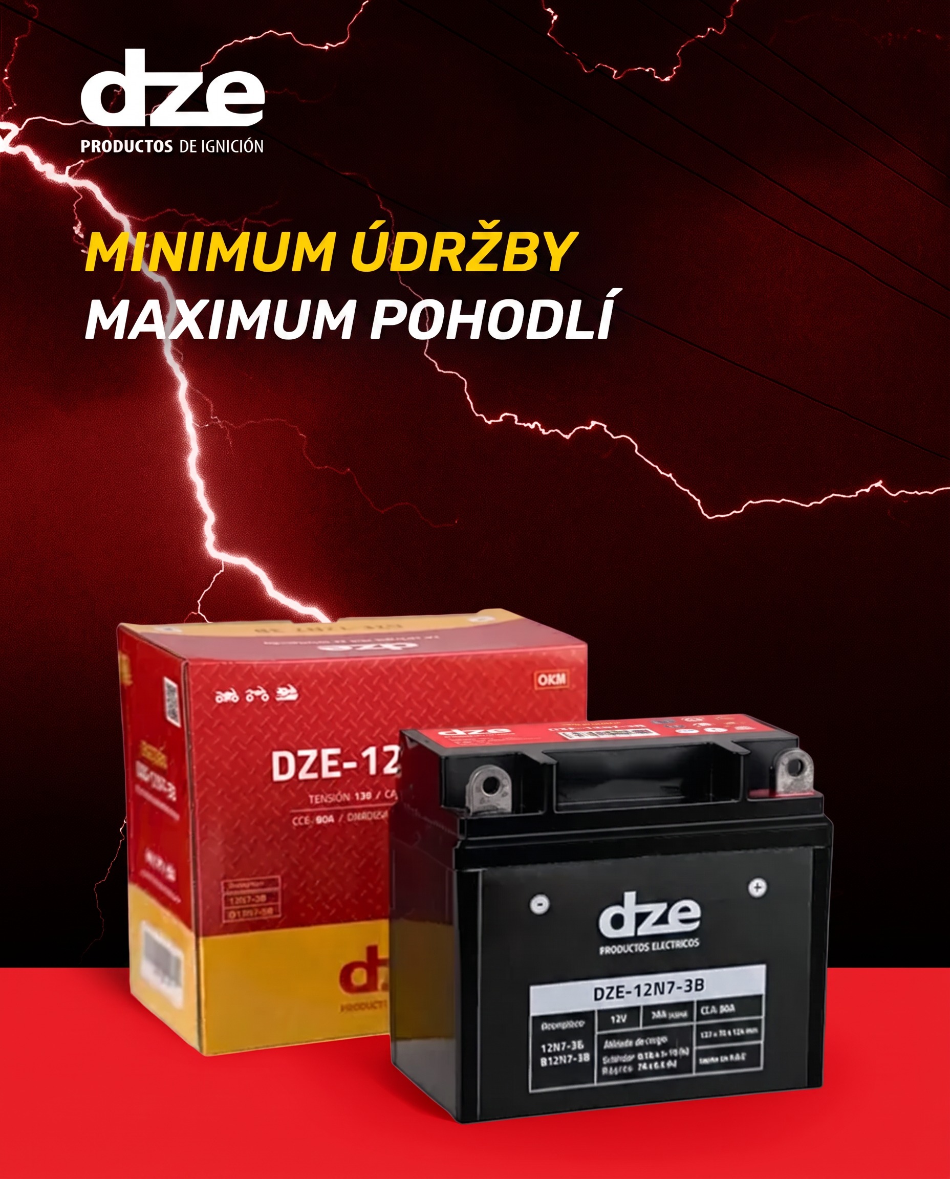 Novinky skladem: gelové akumulátory DZE, barevné rozety SUPERSPROX a trubky vidlic MS